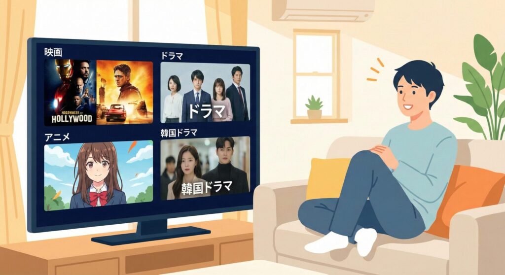 U-NEXT 見放題作品 ジャンル イメージ