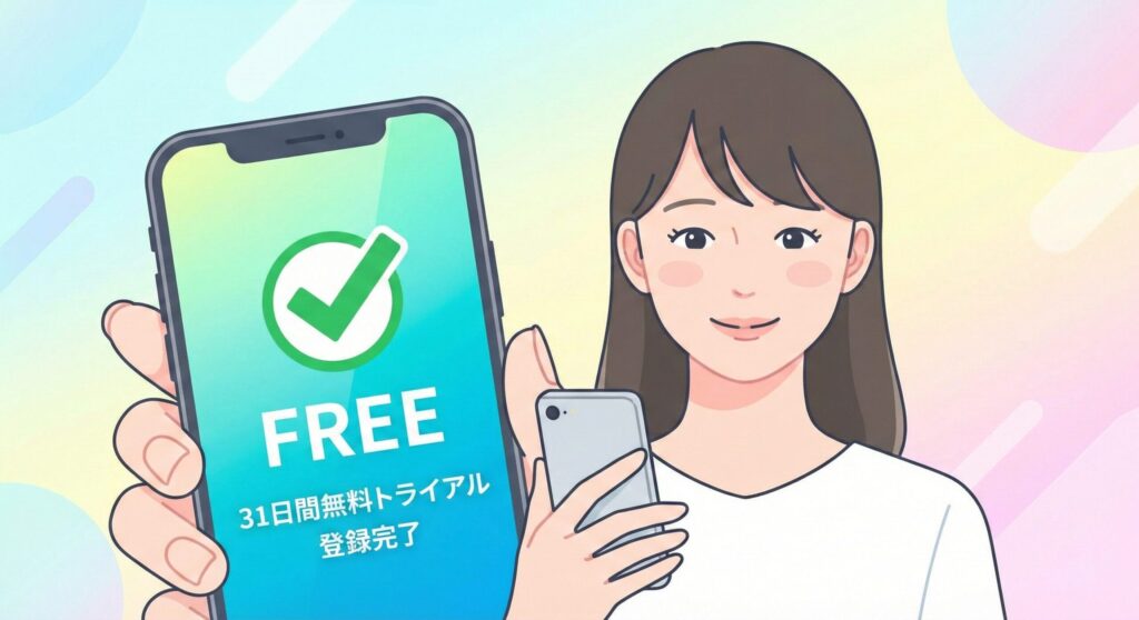 U-NEXT 無料トライアル 登録 イメージ