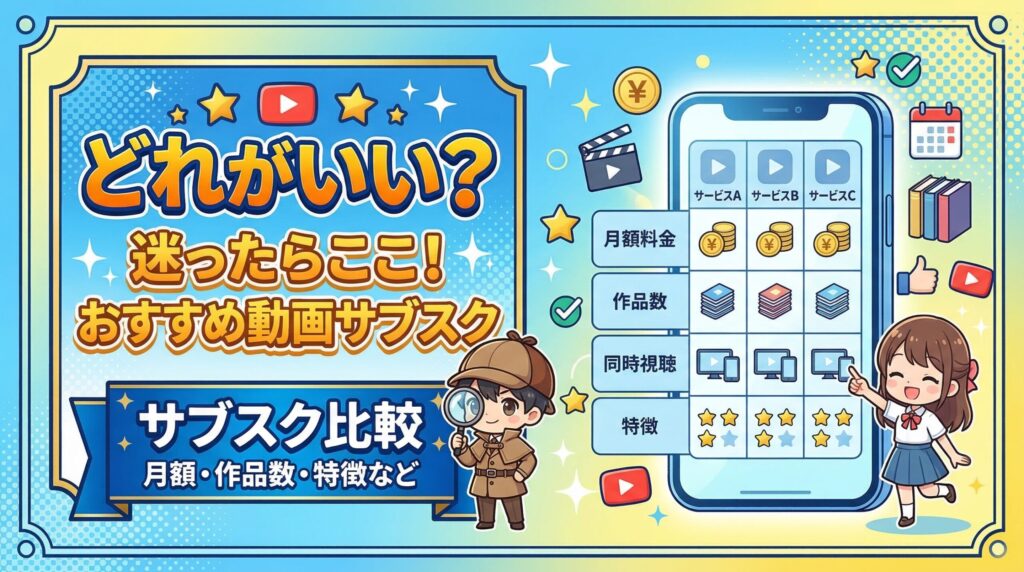 アニメサブスクの比較を解説するイメージ画像