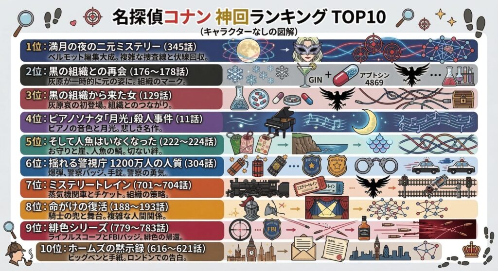 名探偵コナン神回ランキングTOP10