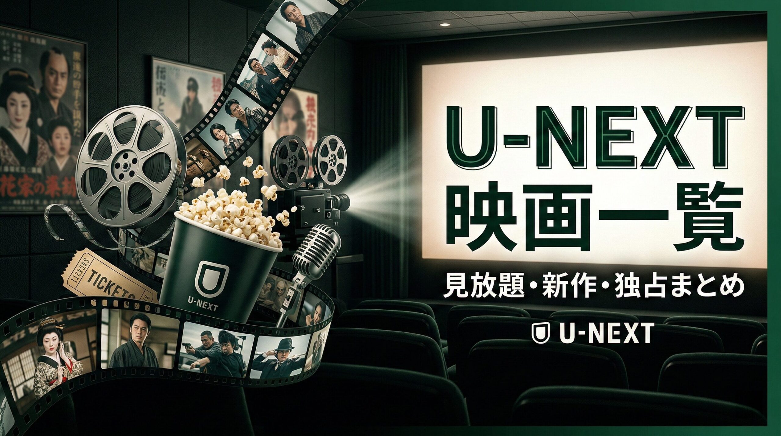 U-NEXT映画一覧の見放題・新作・独占作品を解説するアイキャッチ画像