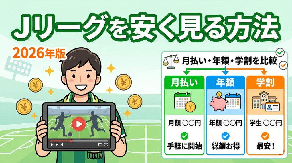 Jリーグを安く見る方法を比較する導入画像