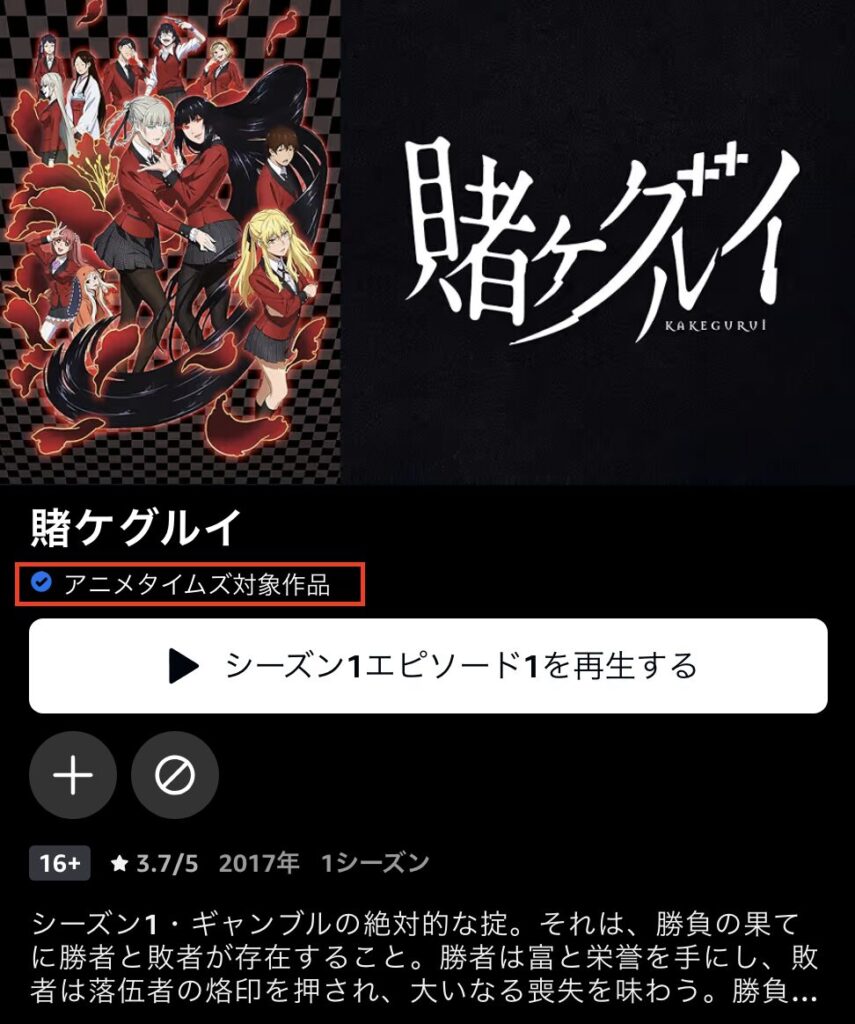 アマプラのチャンネル登録が必要な作品例