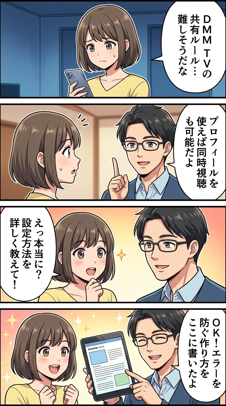 DMM TV アカウント共有